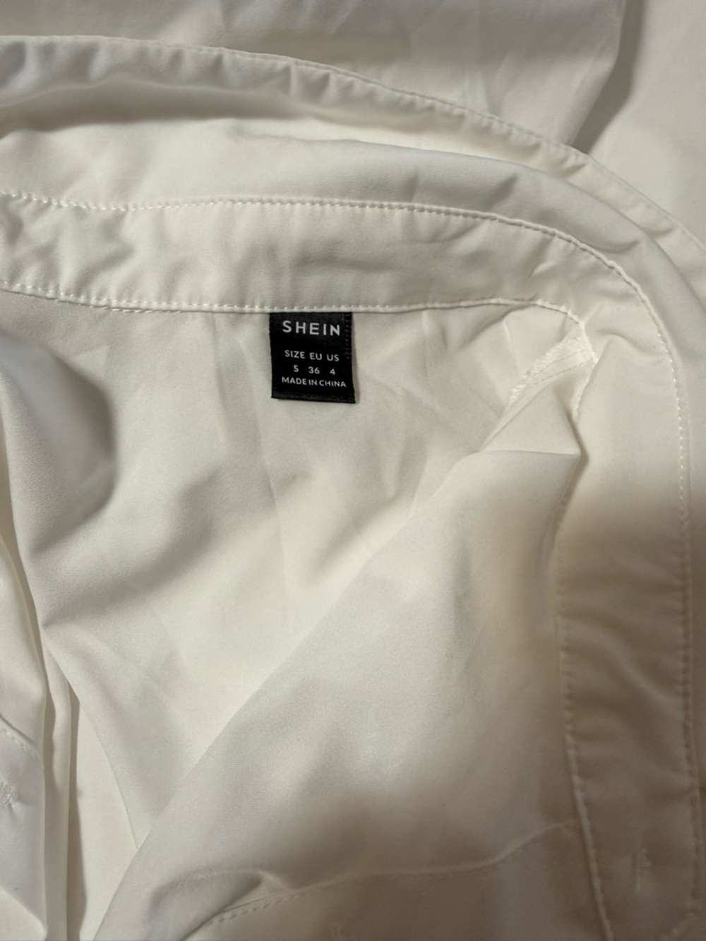 White Rhinestone SHEIN Button Down - Picture 4 of 4
